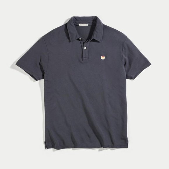 Marine layer Pique active Polo Shirt men's size medium - Picture 1 of 10